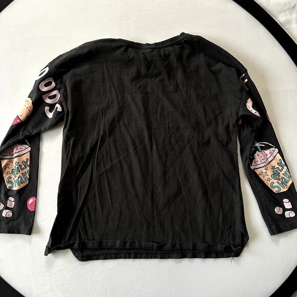 Zara Girls My Favorite Foods Sequin Long Sleeve Top Sz 10 - Picture 5 of 5